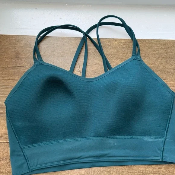 Lululemon Like a Cloud Longline Bra Size 4 Deep Teal Light Support B/C cup - Picture 3 of 4